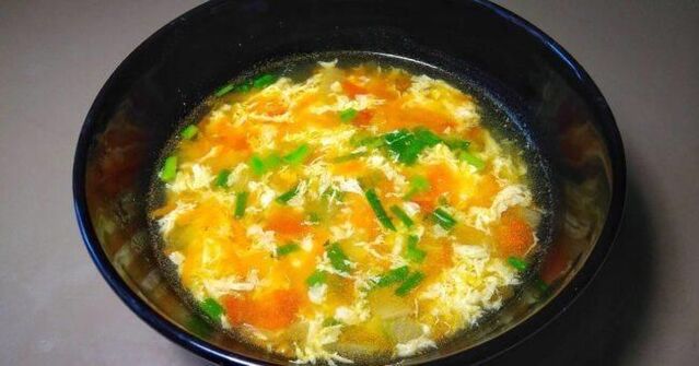 sopa de huevo para la gota
