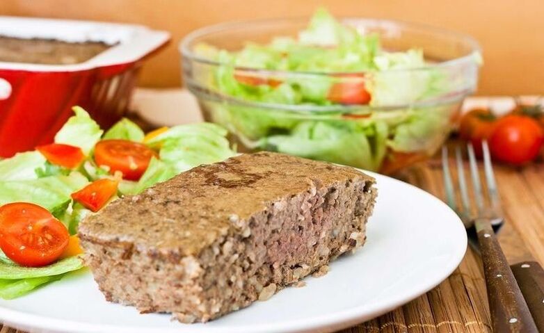 budín de carne al vapor para la pancreatitis
