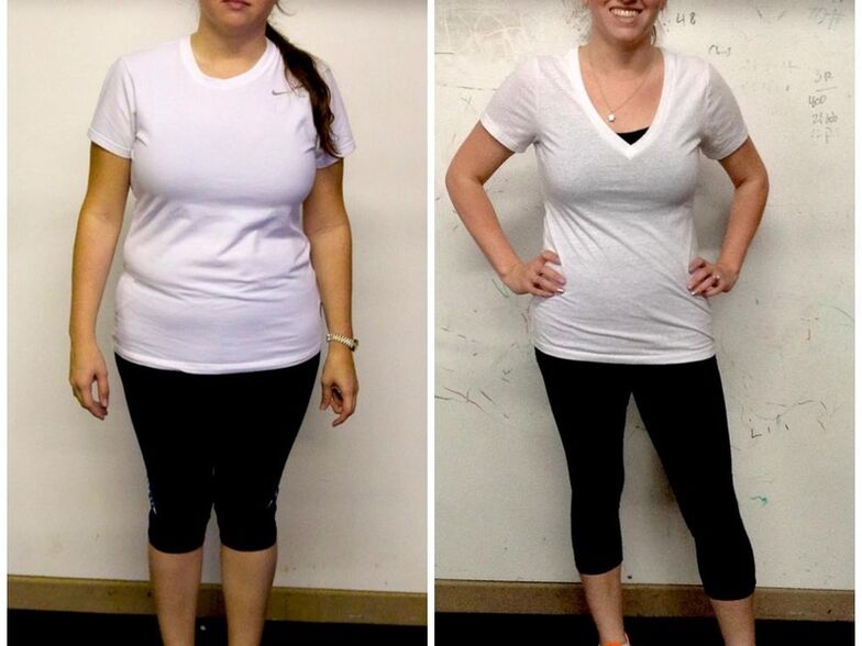 Niña antes y después de adelgazar con la dieta Dukan