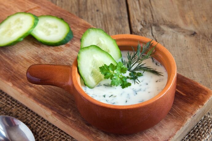 sopa de yogur de pepino adelgazante