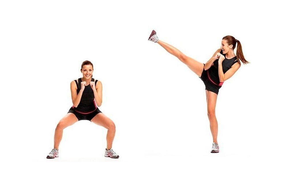Sentadillas con swing para piernas delgadas